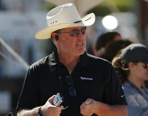 Michael Barisone coaching a student at the 2019 CDI Wellington :: Photo © Astrid Appels