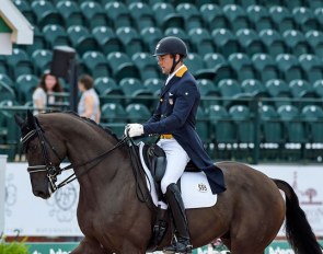 Endel Ots on Lucky Strike the pair is ranked # 1 in the Intermediaire small tour going in to the US Festival of Champions this week :: Photo © Sue Stickle