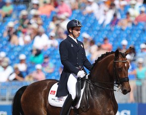 Riccardo Sanavio and Federleicht at the 2018 World Equestrian Games :: Photo © Astrid Appels