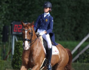 Camille Vangheluwe and FBW Rainman at the 2017 European Junior Riders Championships :: Photo © Astrid Appels