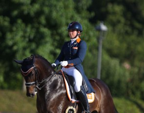 Jasmien de Koeyer and Esperanza at the 2019 European Under 25 Championships in Italy :: Photo © Astrid Appels