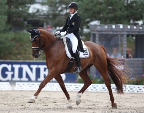 Sofie Andersson and CSI at the 2018 European Young Riders Championships in Fontainebleau, France :: Photo © Astrid Appels
