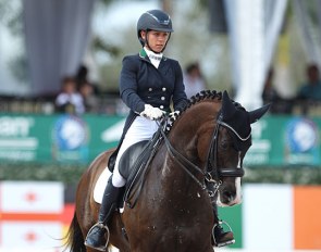 Monica Burssens and Sao Passionato at the 2018 CDI Wellington :: Photo © Astrid Appels