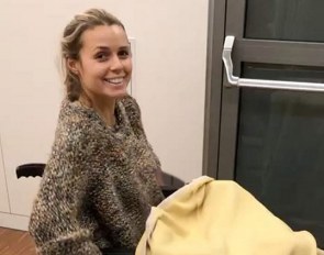 Stella Charlott Roth in the Warendorf hospital after fracturing her pelvis in three places :: Photo © Roth