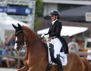 Betina Jaeger and Bonderman at the 2019 World Championships for Young Dressage Horses :: Photo © Astrid Appels