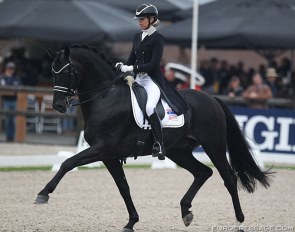 Simone Pearce and Cap Amour at the 2019 World Championships for Young Dressage Horses :: Photo © Astrid Appels