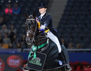 Tinne Vilhelmson won the Swedish Lovsta Future Challenge for Developing GP Horses in Sweden in 2014 on Benetton Dream