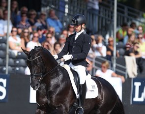 Bart Veeze and Imposantos this summer at the 2019 World Young Horse Championships :: Photo © Astrid Appels