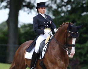 Chiara Prijs-Vitale and Michigan at the 2011 European Junior Riders Championships in Broholm :: Photo © Astrid Appels