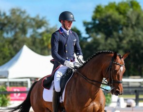 Endel Ots competing Sonneberg’s Everdance to triple small tour wins at the AGDF 5 National Competition in Wellington, FL :: Photo © Sue Stickle