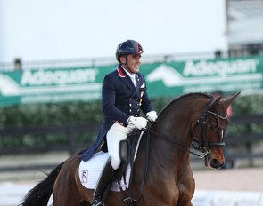 Cesar Parra and Mr Bumblebee at the 2020 CDI Wellington :: Photo © Astrid Appels