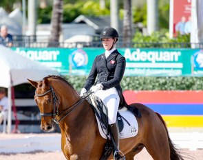 Carina Nevermann Torup and Dong Seon Kim's Bordolino at the 2020 CDI-W Wellington :: Photo © Sue Stickle