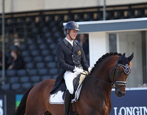 Brecht d'Hoore and Favian WH at the 2017 World Young horse Championships :: Photo © Astrid Appels