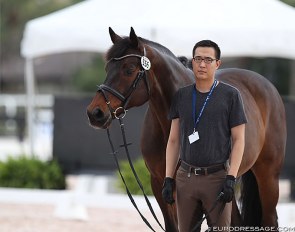 Dong Seon Kim and Belstaff at the 2020 CDI 5* Wellington :: Photo © Astrid Appels