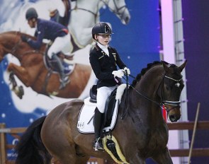 Children's duo Clara Paschertz and Danubio (by Dante Weltino x Laudabilis) at the 2020 CDI Lier :: Photo © Astrid Appels