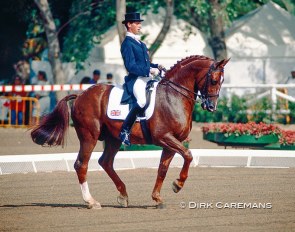 Carl Hester at his first Olympics, riding Giorgione at the 1992 Olympic Games in Barcelona :: Photo © Dirk Caremans
