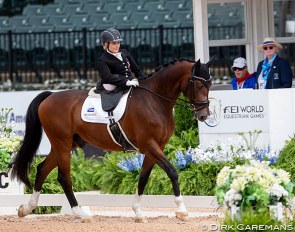 Stinna Tange Kaastrup on Horsebo Smarties at the 2018 World Para-Equestrian Games in Tryon :: Photo © Sharon Vandeput