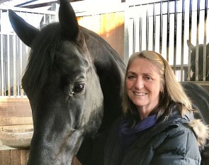 Jane Bartram with stallion Finest in Germany