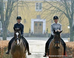 Anne Sophie and Alexandra Gerstorf Sørensen at Christiansminde Riding Center :: Photo © Ridehesten