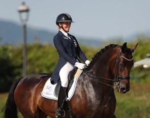 Cecilia Bergakra and Primavera at the 2019 European Young Riders Championships in San Giovanni in Marignani :: Photo © Astrid Appels