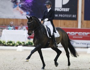 Jeanine Nekeman and Vlingh in the U25 division at their last international together, the 2020 CDI Lier in Belgium :: Photo © Astrid Appels