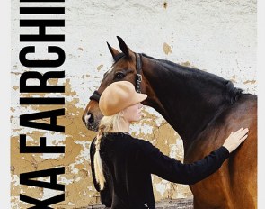 Alexa Fairchild wearing one of the unique knitwears from her A.F. Recycle collection