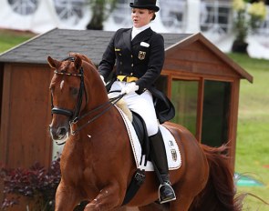 Lena Schütte and Eloy at the 2011 European Junior Riders Championships in Broholm :: Photo © Astrid Appels