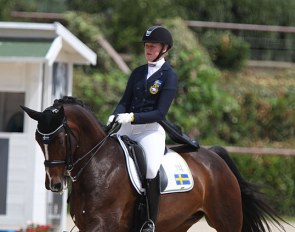 Swedish Amanda Lindholm on Rozette at the 2019 European Junior Riders Championships in San Giovanni in Marignano :: Photo © Astrid Appels