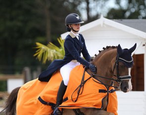 Aleksandra Maksakova and Bojengels win the Under 25 division at the 2020 CDI Grote Brogel :: Photo © Astrid Appels