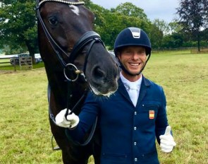 Borja Carrascosa and Dirham at the 2020 Bundeschampionate qualifier in Voerde