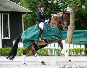 Jana Lang and Baron win the junior classes at the 2020 CDI-W Mariakalnok in Hungary :: Photo © Lukasz Kowalski