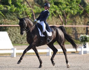 Oleksandra Potiienko and Dakar at the 2019 European Junior Riders Championships in San Giovanni in Marignano :: Photo © Astrid Appels