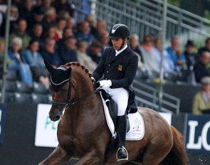 Severo Jurado Lopez and D'Avie at the 2019 World Young Horse Championships :: Photo © Astrid Appels