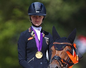 Shona Benner and Der Kleine Sunnyboy win team gold at the 2020 European Pony Championships :: Photo © Astrid Appels
