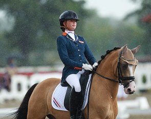 Febe van Zwambagt and FS Coco Jambo at the 2014 European Pony Championships :: Photo © Astrid Appels