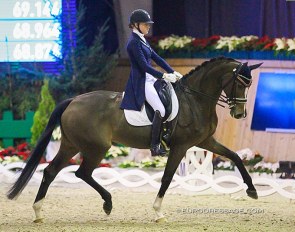 Zoe Kuintjes and Brittsion at the 2017 CDI Aachen Indoor :: Photo © Astrid Appels