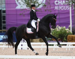 Agnete Kirk Thinggaard and Jojo AZ at the 2017 European Dressage Championships :: Photo © Astrid Appels