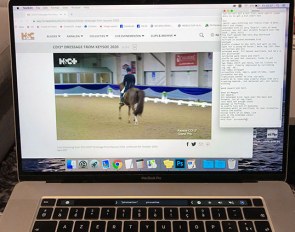 Watching the night owl Grand Prix class at the 2020 CDI Keysoe via live stream