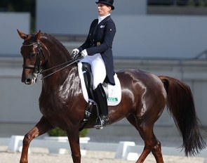 Anabel Balkenhol and Davinia La Douce FRH at the 2018 CD Aachen Dressage Days :: Photo © Astrid Appels