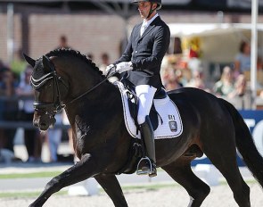 Andreas Helgstrand and Ferrari OLD at the 2018 World Young Horse Championships in Ermelo :: Photo © Astrid Appels