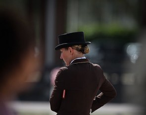 An image that might disappear from the dressage world: riders in tails AND top hat :: Photo © Astrid Appels