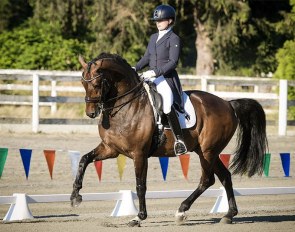 Pia Fortmuller and Goldfinch competing in Canada the summer of 2020 :: Photo © Private