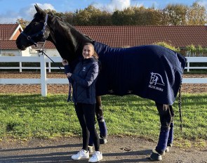 Sophie Ludvigsen and her new horse, Blue Hors Quintana, as part of the Blue Horse Talent Program
