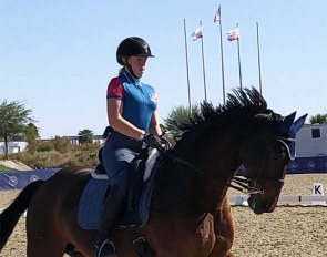 The 14-year old Josephine Hinnemann schooling Breanna at the 2020 CDI Thermal