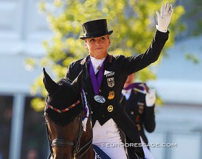 Dorothee Schneider and Showtime win double individual silver at the 2019 European Dressage Championships :: Photo © Astrid Appels