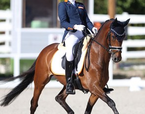 Sita Hopman and Brouwershaven Uthopia II at the 2020 European Pony Championships :: Photo © Astrid Appels