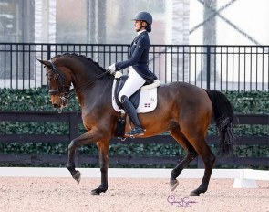 Yvonne Losos de Muniz and Aquamarijn at the 2020 CDI Wellington December :: Photo © Sue Stickle