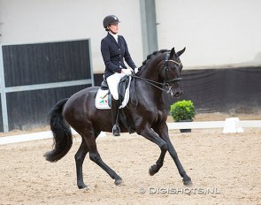 Jorinde Verwimp and Cardento at the 2018 Belgian Dressage Championships :: Photo © Digishots
