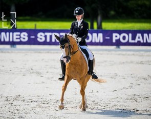 Hanna Hoffer and Macciato at the 2019 European Pony Championships :: Photo © Lukasz Kowalski