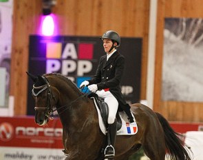 French junior rider Hector Milochevitch on Bernardo R at the 2020 CDI Lier :: Photo © Astrid Appels